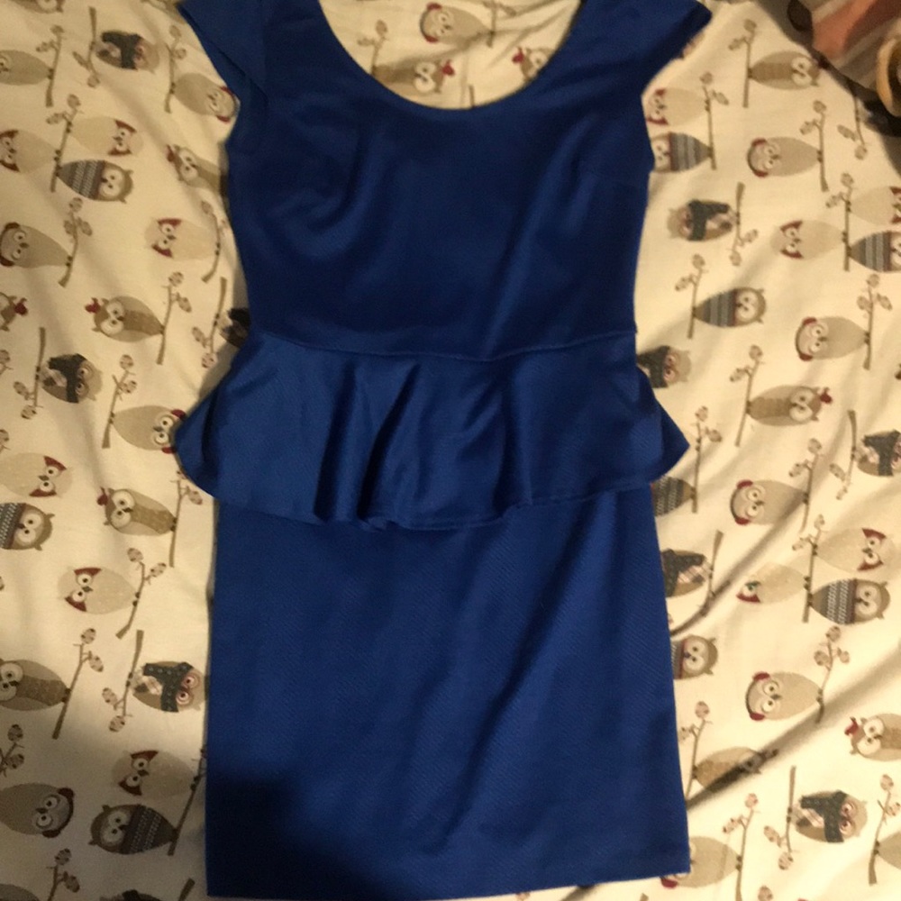 Blue Peplum Dress